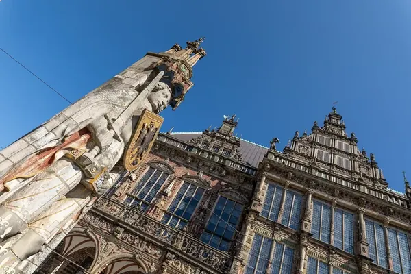 Rathaus and Roland on the Marktplatz